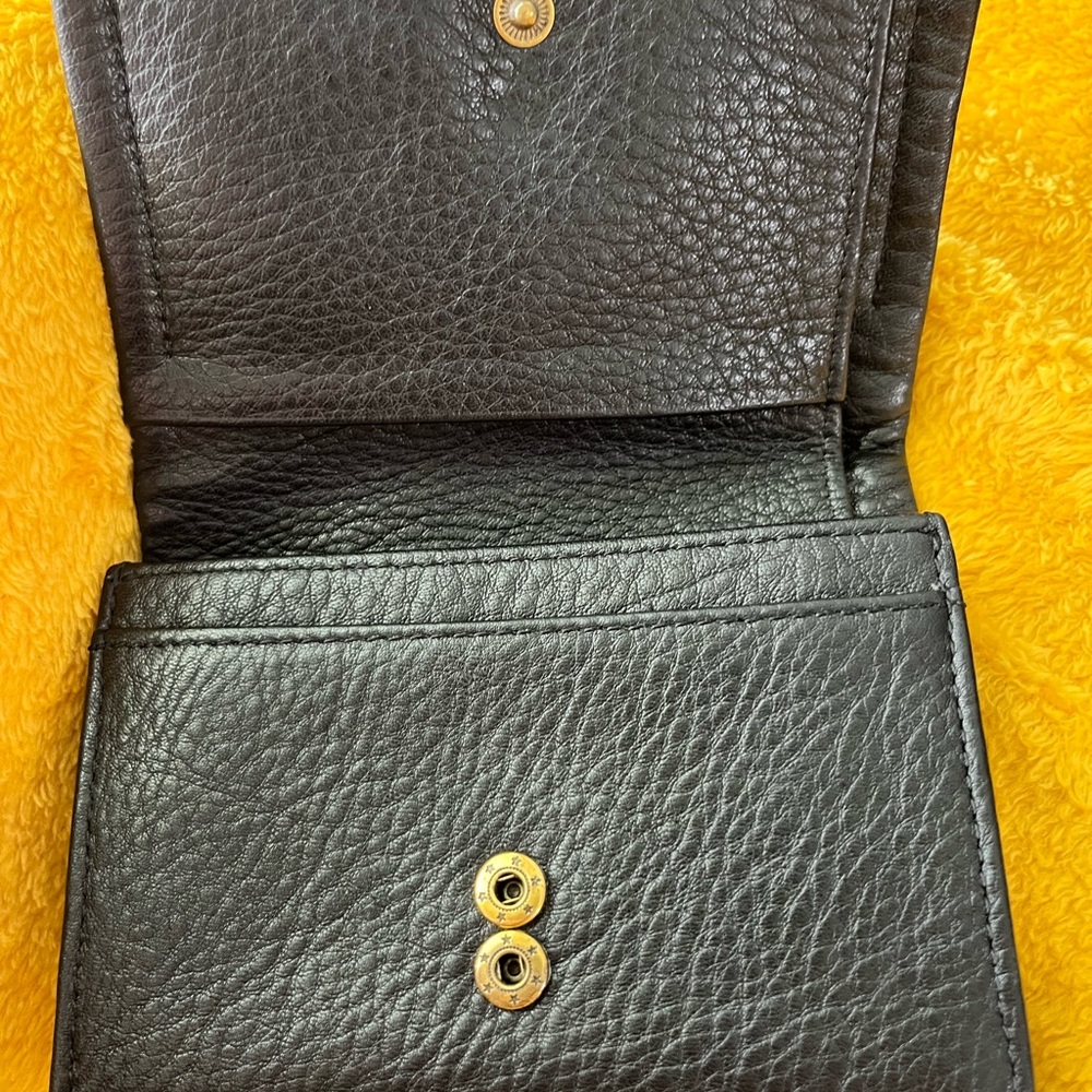 HOBO Black Leather Pouch with Gold Zipper - Picture 5 of 6